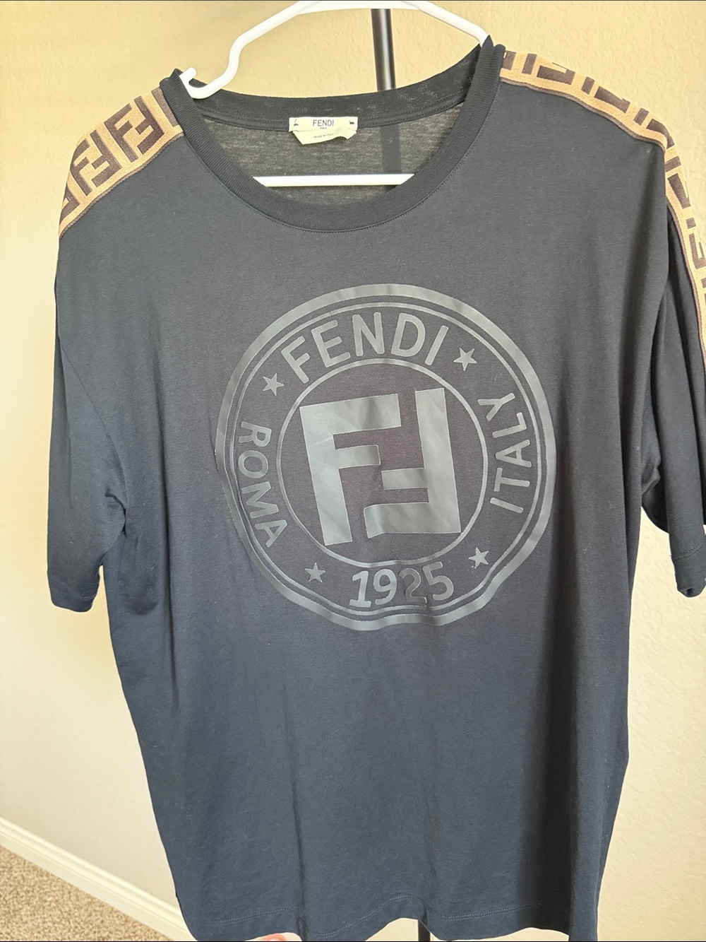 Fendi Black Short-Sleeve Tee Small
